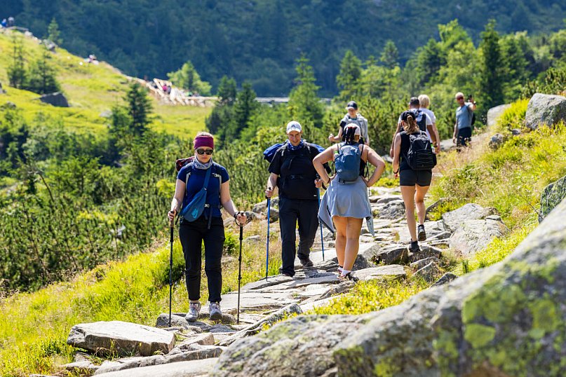 Turyści w Karkonoszach