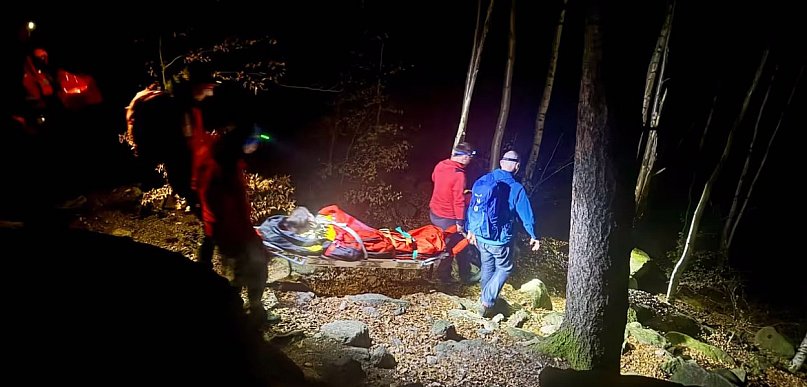 Groźny wypadek na skalnej ścianie